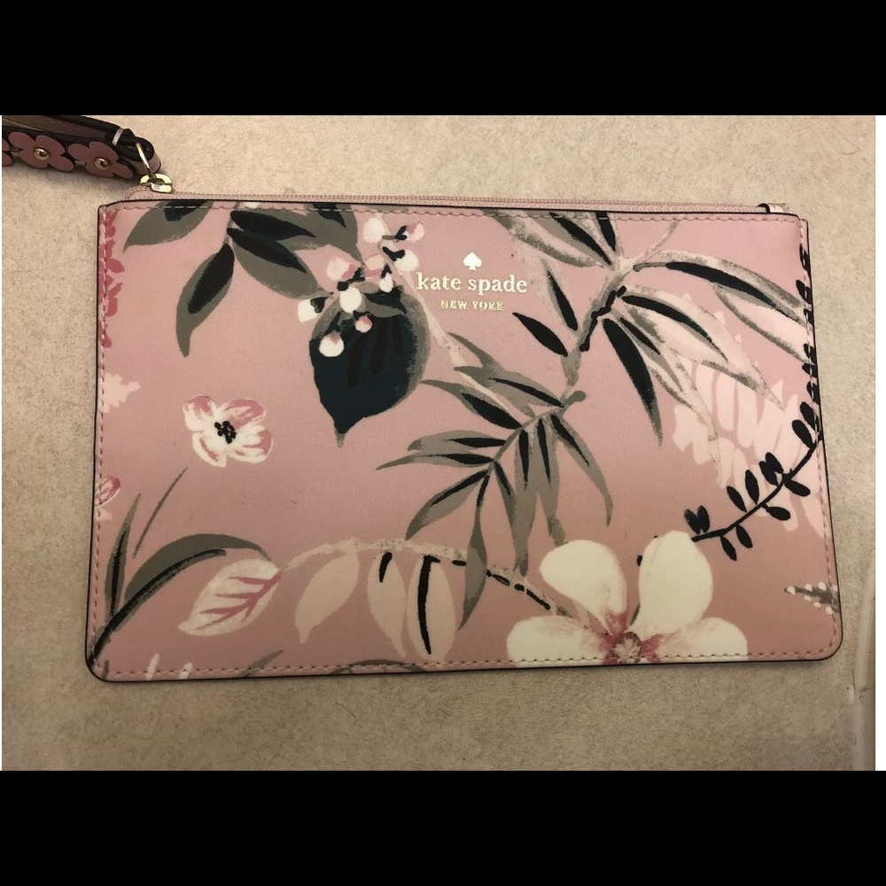 Kate Spade Botanical floral Eli wristlet wallet